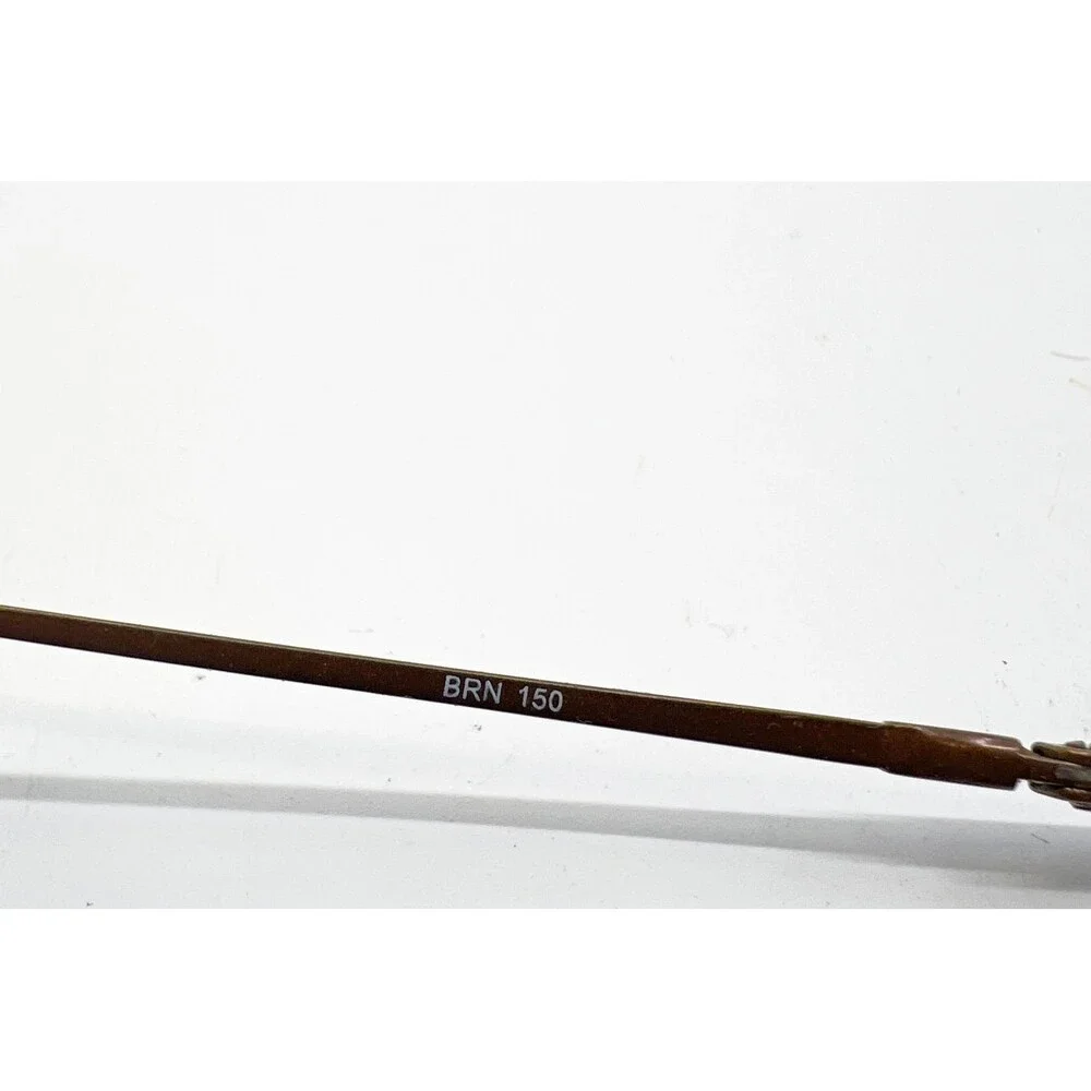 Ducks Unlimited Eyeglasses Mens Brown Semi Rimless Metal 57-19 39886